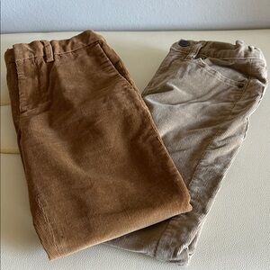 Kid’s Corduroy Pants - Brown and Tan